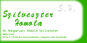 szilveszter homola business card